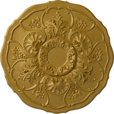 Ekena Millwork Cornelia Ceiling Medallion (Fits Canopies up to 4"), Hand-Painted Pharaohs Gold, 22 1/2"OD x 1 1/2"P CM22CNPGS